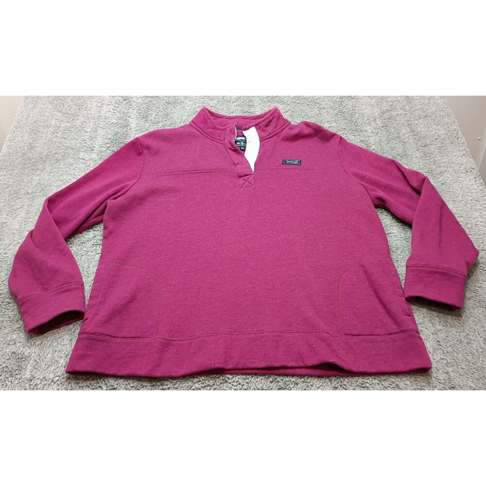 State of Mine Pullover Womens Sz XXL Sweatshirt 1/4 Button Indiana Mock Neck